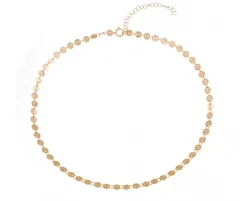 Choker Coins Plata Dorada