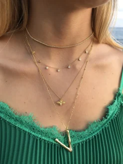 Choker Dune Circonitas Plata Dorada