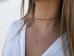 Choker Dune Colors Plata Dorada