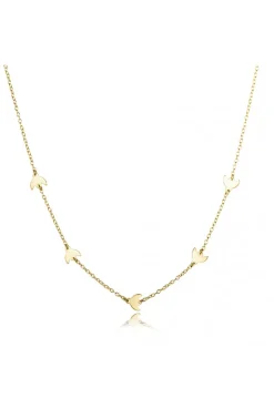 Choker Lunas Plata Dorada