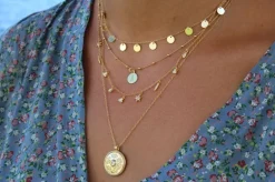 Choker Medallitas Plata Dorada