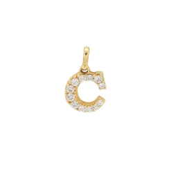 Colgante Letra Circonita Oro 18K