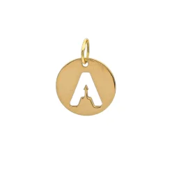 Colgante Medal Letter Oro 18K