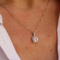 Colgante Melinda Oro Blanco 18K