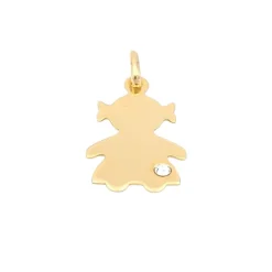 Colgante Silueta Niña Oro 18K