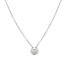 Collar Chatón Diamante 0,015ct Oro Blanco 18K