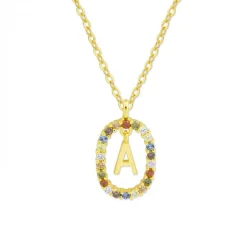 Collar Iniziale Plata Dorada