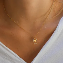 Collar Iniziale Plata Dorada