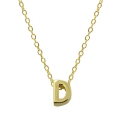 Collar Letra Plata Dorada