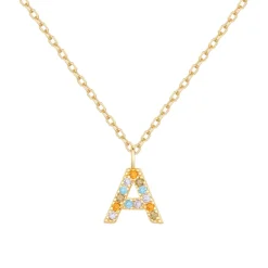 Collar Letter Colors Plata Dorada