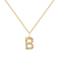 Collar Letter Colors Plata Dorada