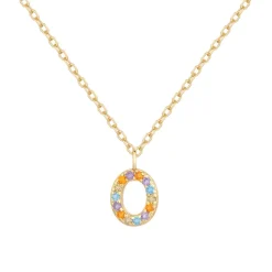 Collar Letter Colors Plata Dorada