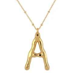 Collar Maxi Letter Bronce