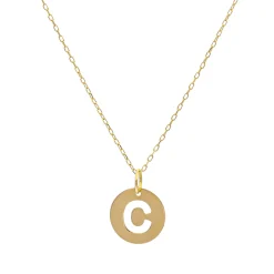 Collar Medal Letter Oro 18K
