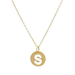 Collar Medal Letter Oro 18K