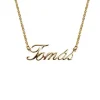 Collar Nombre Letra Inglesa Plata Dorada