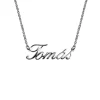 Collar Nombre Letra Inglesa Plata