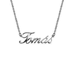 Collar Nombre Letra Inglesa Plata