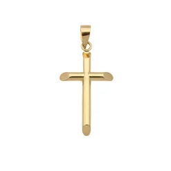 Cruz Tubo Oro 18K
