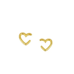 Ear Cuff Corazón Plata Dorada