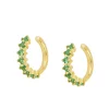 Ear Cuff Grecia Green Plata Dorada