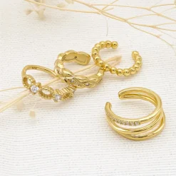 Ear Cuff Heli Plata Dorada