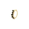 Ear Cuff Hidra Black Plata Dorada