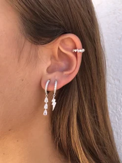 Ear Cuff Hidra Circonita Plata