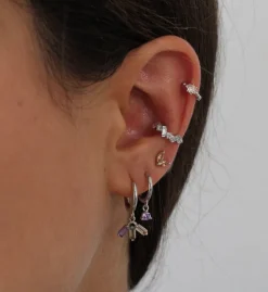 Ear Cuff Hidra Circonita Plata