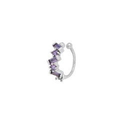 Ear Cuff Hidra Lila Plata