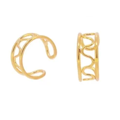 Ear Cuff Olah Plata Dorada