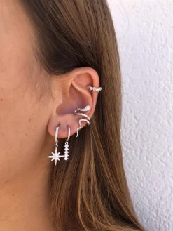 Ear Cuff Serpiente Plata