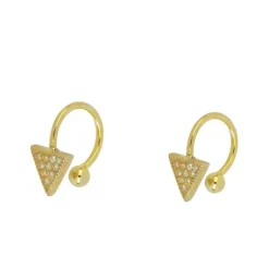 Ear Cuff Triangle Plata Dorada