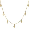 Gargantilla Crosses Oro 18K