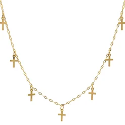 Gargantilla Crosses Oro 18K