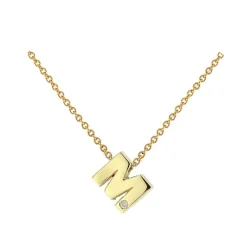 Gargantilla Diamond Letter Oro 18K