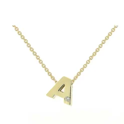 Gargantilla Diamond Letter Oro 18K