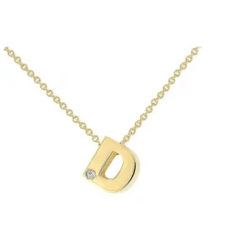 Gargantilla Diamond Letter Oro 18K