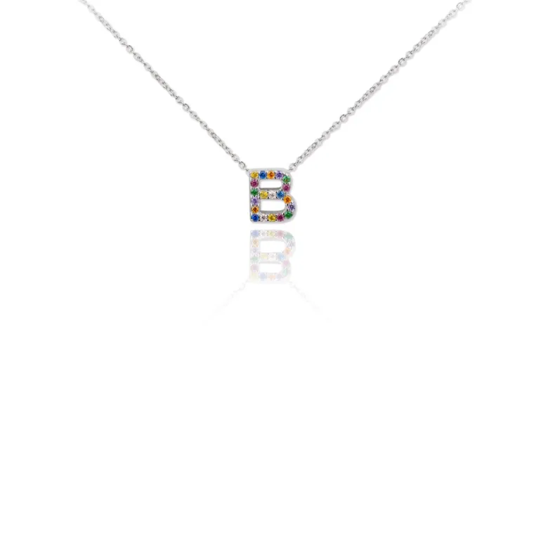 Gargantilla Multi Letter Plata