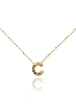 Gargantilla Multi Letter Plata Dorada