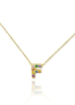 Gargantilla Multi Letter Plata Dorada