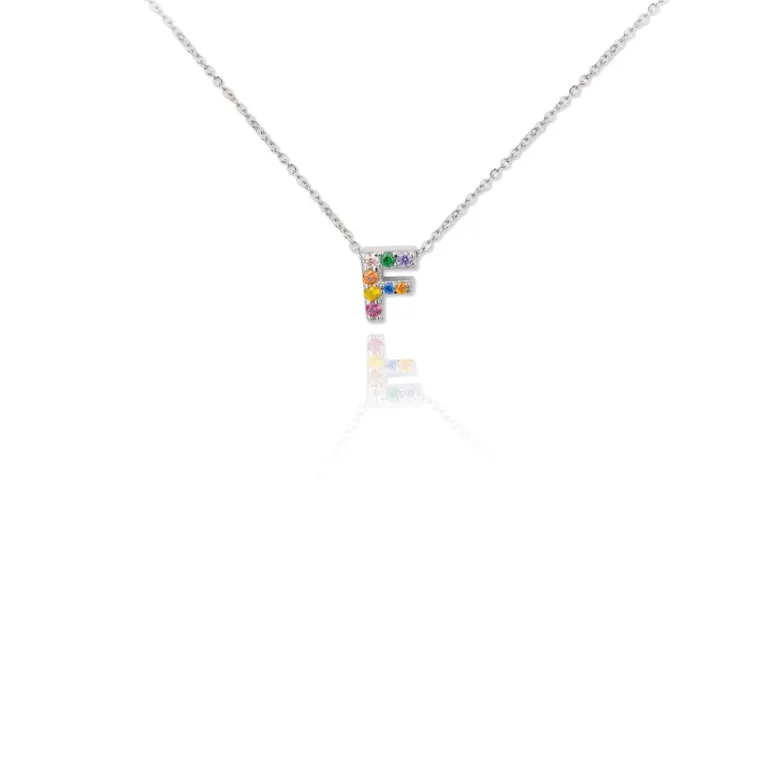 Gargantilla Multi Letter Plata