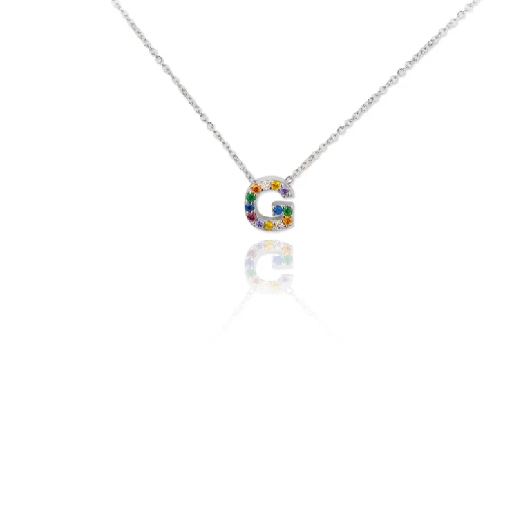 Gargantilla Multi Letter Plata