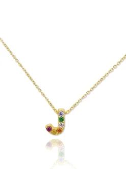 Gargantilla Multi Letter Plata Dorada