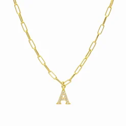 Gargantilla Nile Letter Plata Dorada