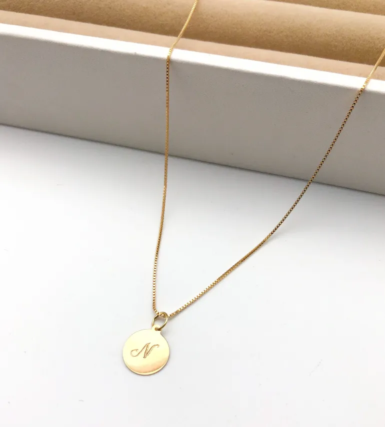 Medalla Lisa 12 mm Oro 18K