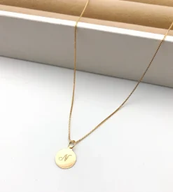 Medalla Lisa 14mm Oro 18K