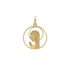 Medalla Virgen Niña Circle 18K