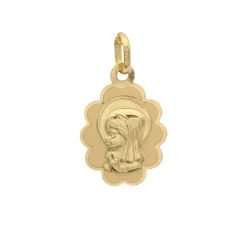 Medalla Virgen Niña Nube 18k