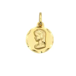 Medalla Virgen Niña Oro 18K